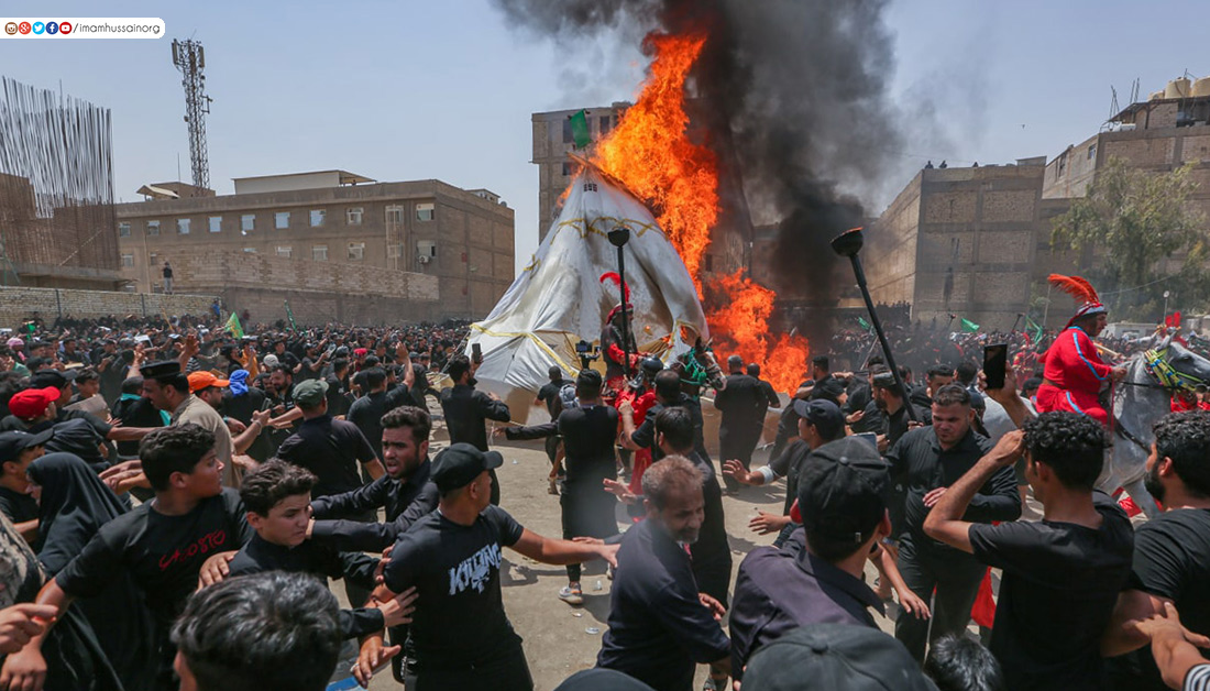 In pictures: The mourning processions of the 'Tuwairej run' commemorate the ceremony of burning Imam Hussein's camp tents