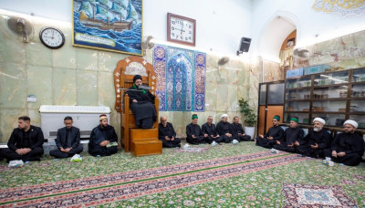 بالصور: العتبة الحسينية تحيي ذكرى استشهاد السيدة فاطمة الزهراء (ع) بإقامة مجلس عزاء في الحرم الحسيني