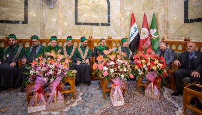 بالصور: برئاسة نائب الأمين العام.. وفد من العتبة الحسينية يقدم التهاني والتبريكات للعتبة العباسية تزامنا مع ذكرى ولادة أبي الفضل العباس (ع)
