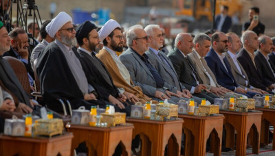 بالفيديو: العتبة الحسينية تضع حجر الأساس لمشروع صحن الرسول الأعظم (ص وآله) ضمن التوسعة الكبرى للصحن الحسيني