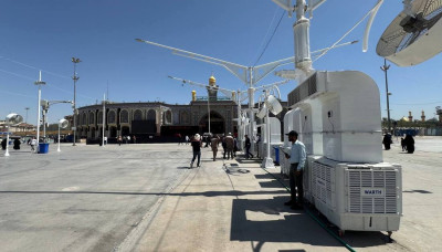 بأكثر من (9650) طنا و (1200) مبردة هواء... العتبة الحسينية تستنفر جهودها لتوفير أفضل الأجواء للزائرين خلال شهر محرم